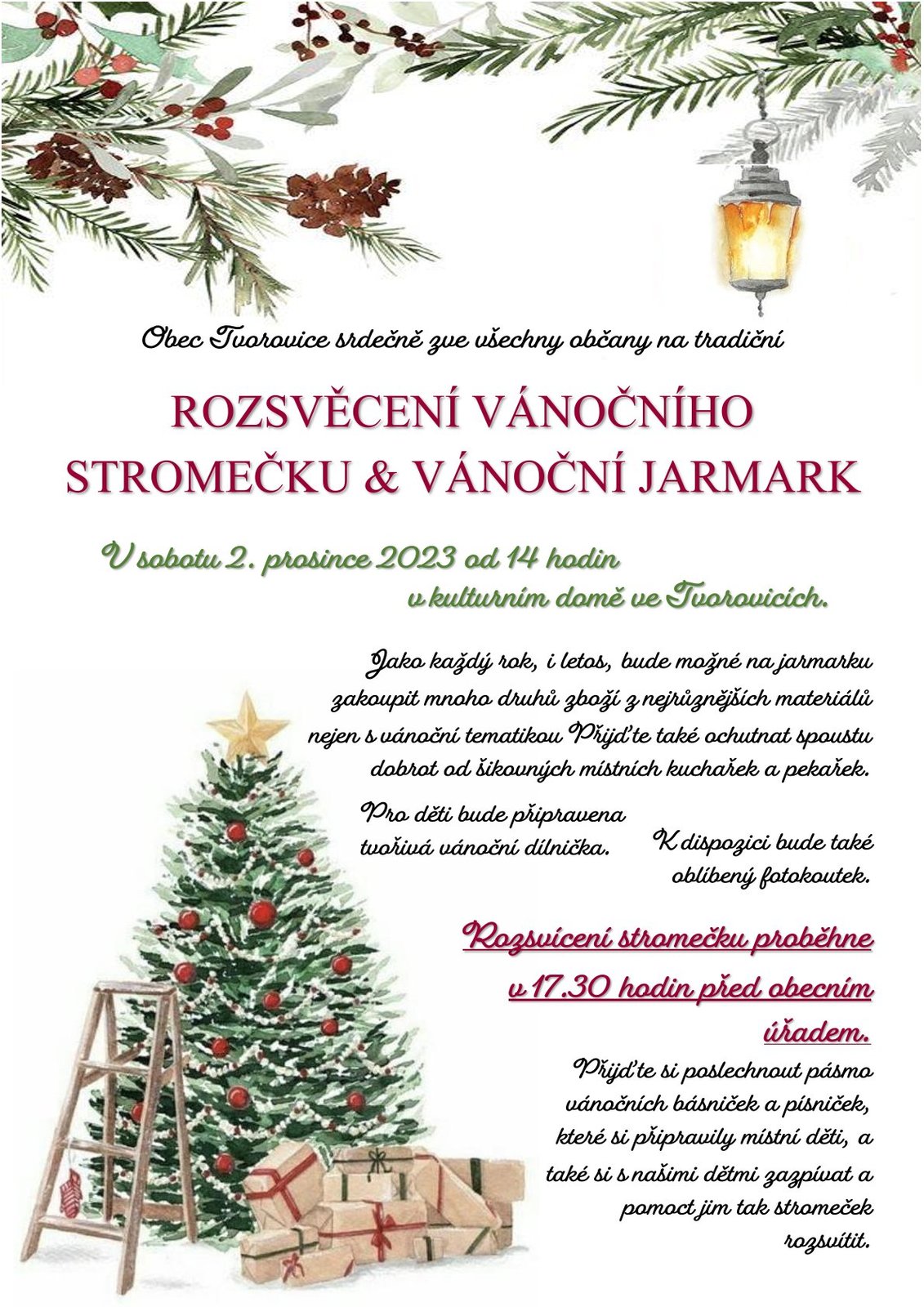 Rozsvěcení vánočního stromečku a vánoční jarmark - Tvorovice 2.12.2023.jpg