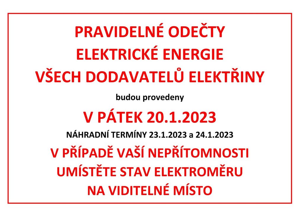 Oznámení - Pravidelné odečty elektrické energie všech dodavatelů elektřiny - Tvorovice 20.1.2023.jpg